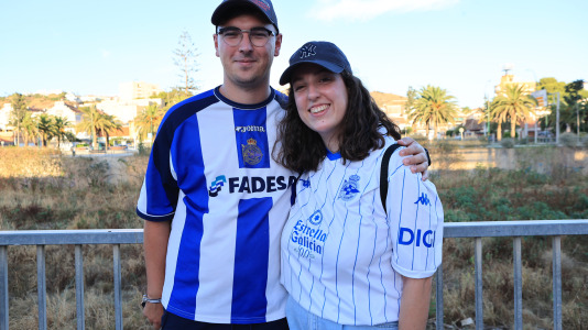 Cientos de seguidores blanquiazules estuvieron en La Rosaleda