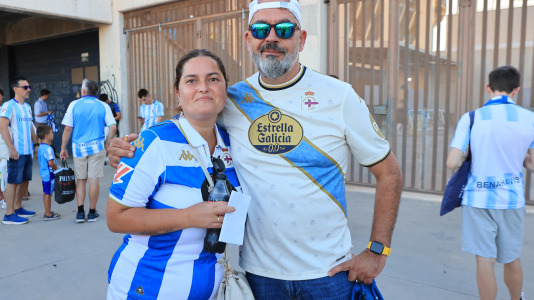 Cientos de seguidores blanquiazules estuvieron en La Rosaleda