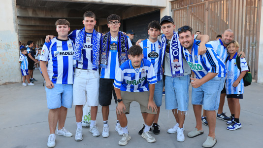 Cientos de seguidores blanquiazules estuvieron en La Rosaleda