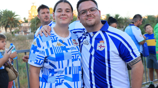 Cientos de seguidores blanquiazules estuvieron en La Rosaleda