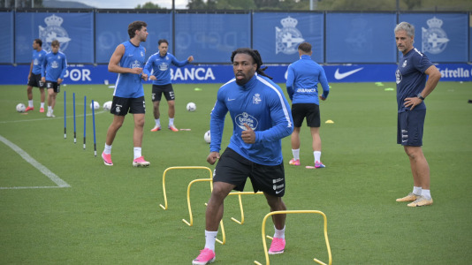 Primer entrenamiento de Adama Traoré en Abegondo